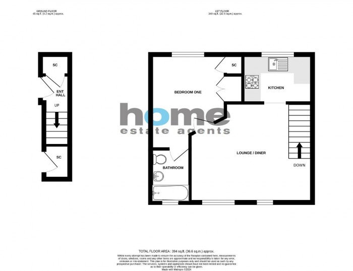 Floorplan for Dorsey Drive, Bedford