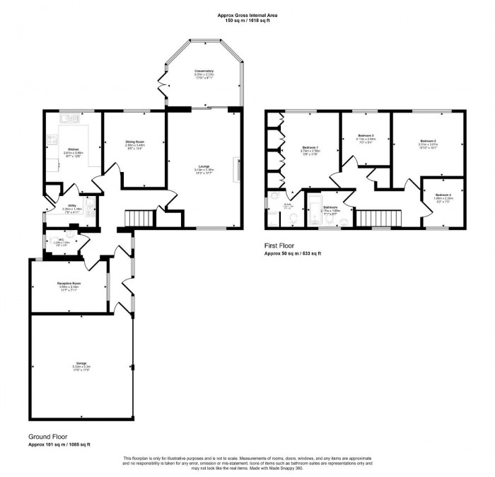 Floorplan for Newstead Way, Bedford