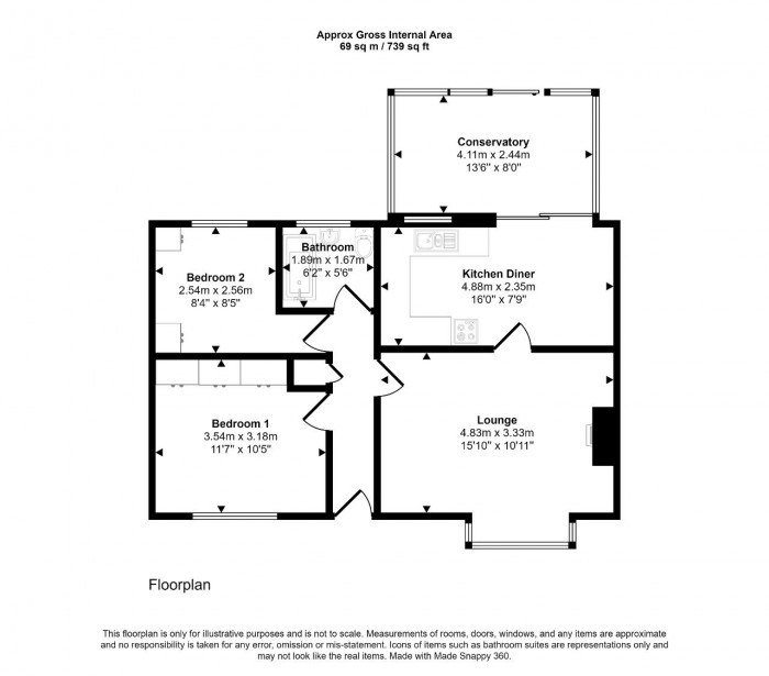 Floorplan for Mortimer Road, Kempston