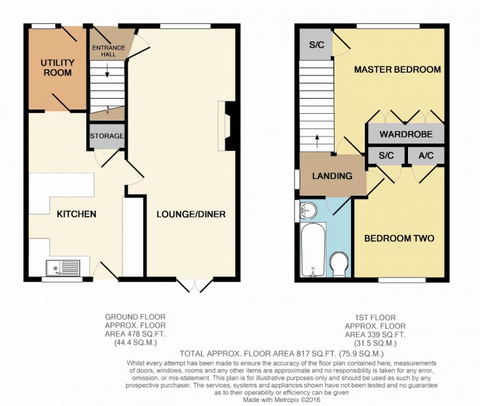 Floorplan for Ivel Close, Bedford