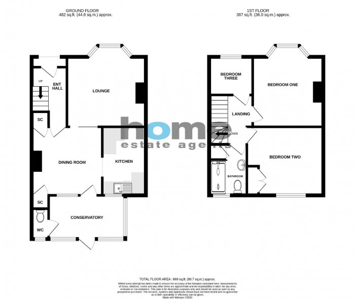 Floorplan for Mile Road, Bedford