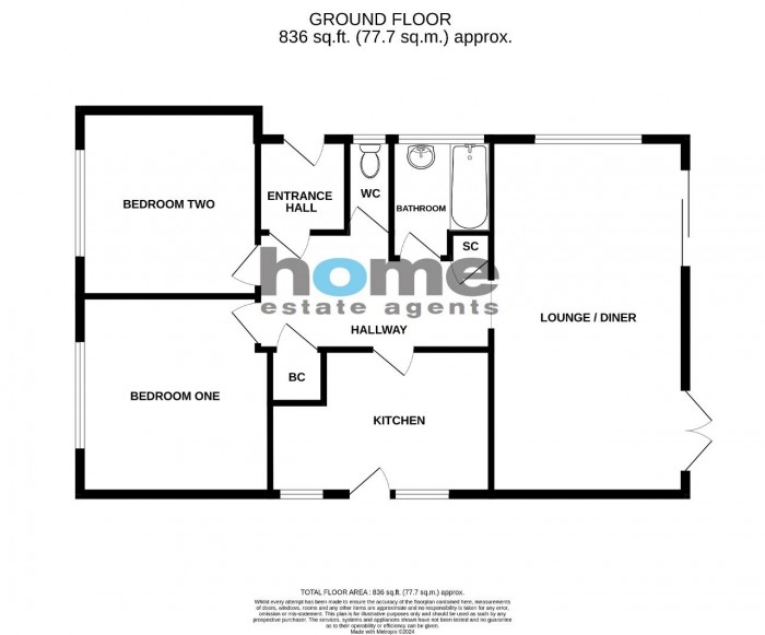 Floorplan for Linnet Way, Bedford