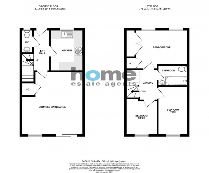 Floorplan for Dorsey Drive, Bedford