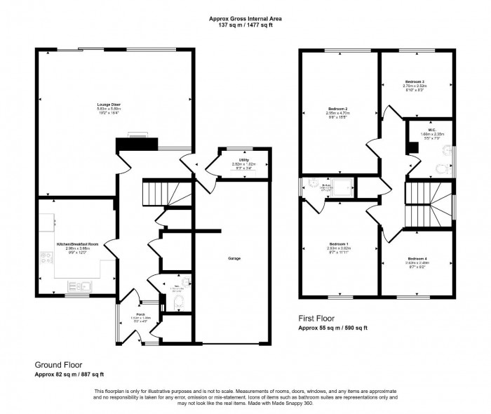 Floorplan for Dart Road, Bedford