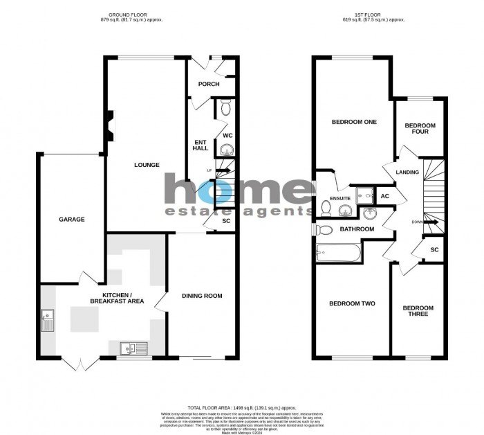 Floorplan for Donnelly Drive, Bedford