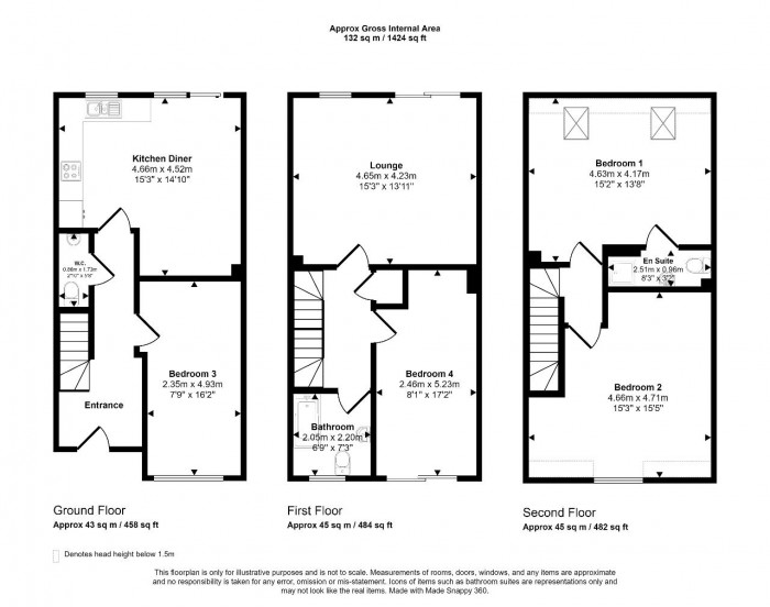 Floorplan for Pattern Close, Bedford