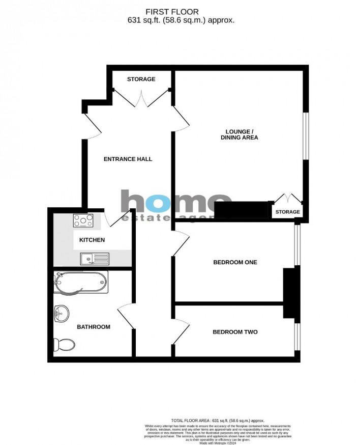 Floorplan for De Parys Avenue, Bedford