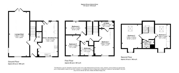 Floorplan for Chamberlain Way, New Cardington