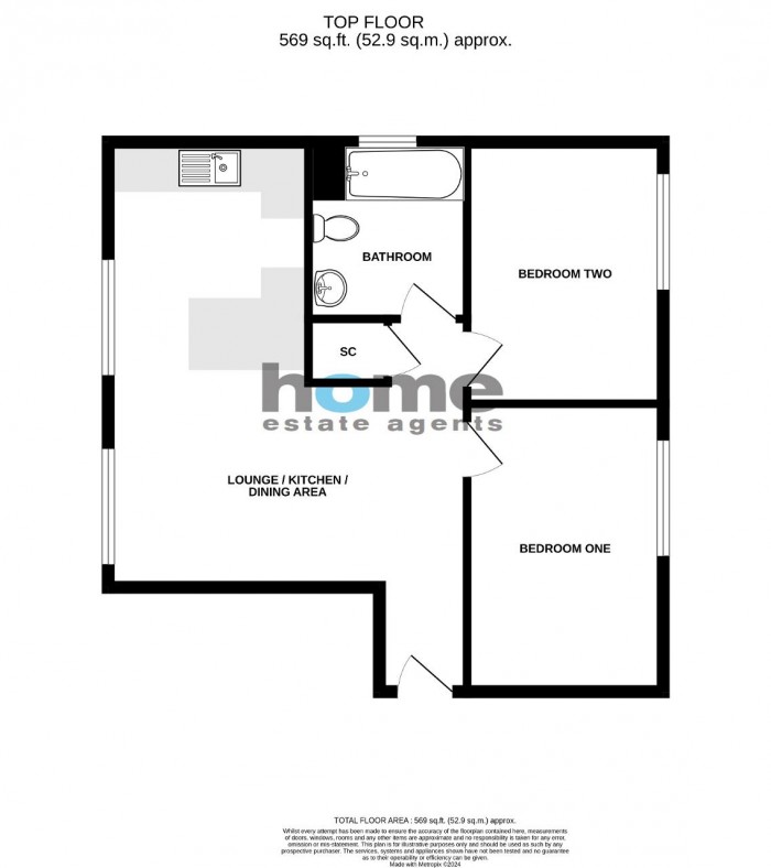 Floorplan for Roff Avenue, Bedford