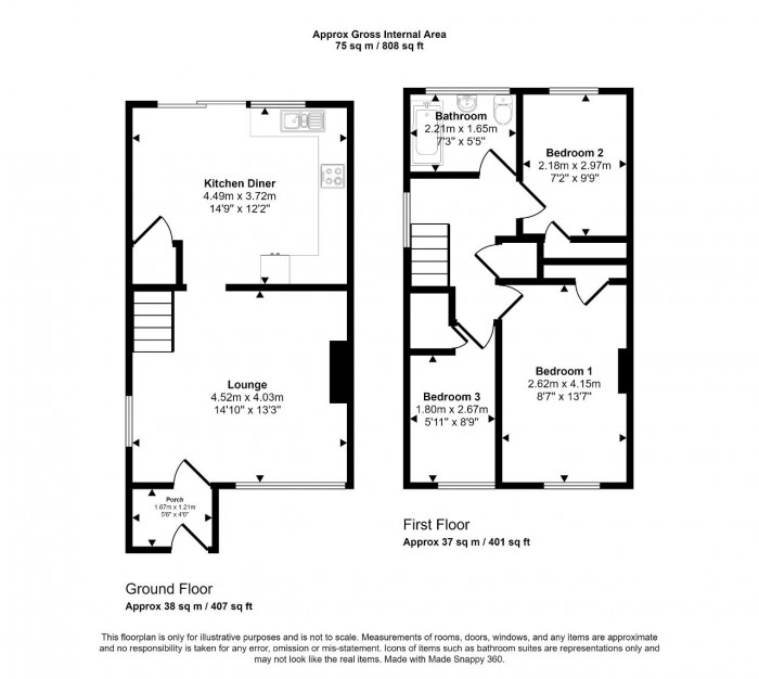 Floorplan for Old Ford End Rd, Bedford