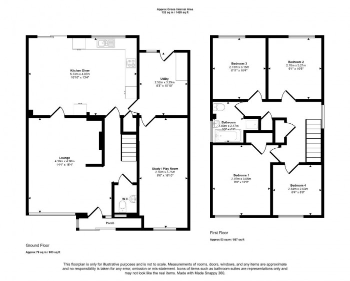 Floorplan for Bourneside, Bedford