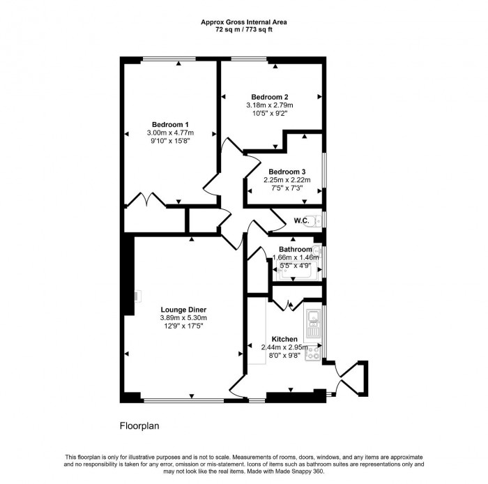 Floorplan for Clapham, Bedford