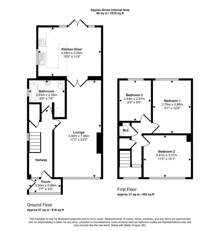 Floorplan for Watermead Road, Luton