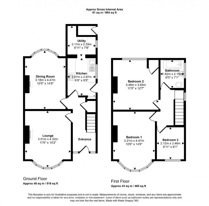 Floorplan for Harefield Avenue, Bedford