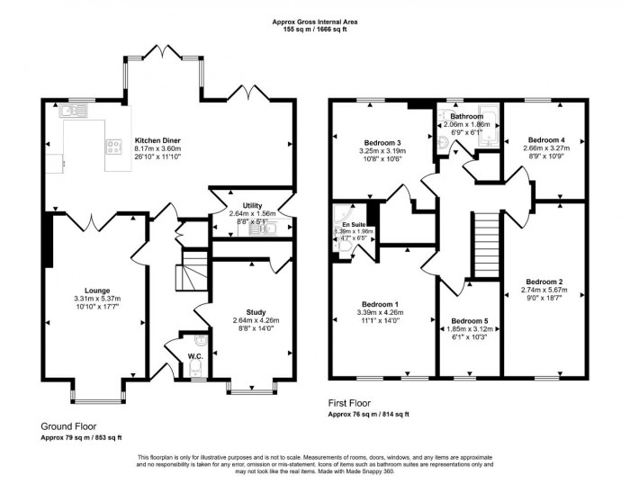 Floorplan for Gold Furlong, Marston Moretaine