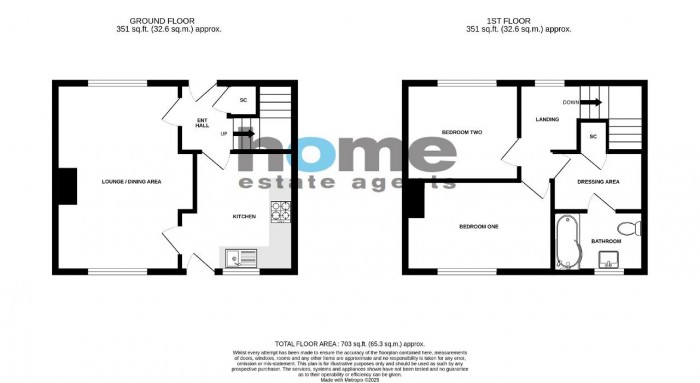 Floorplan for North End, Shortstown