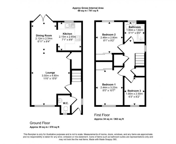 Floorplan for Potter Way, Bedford